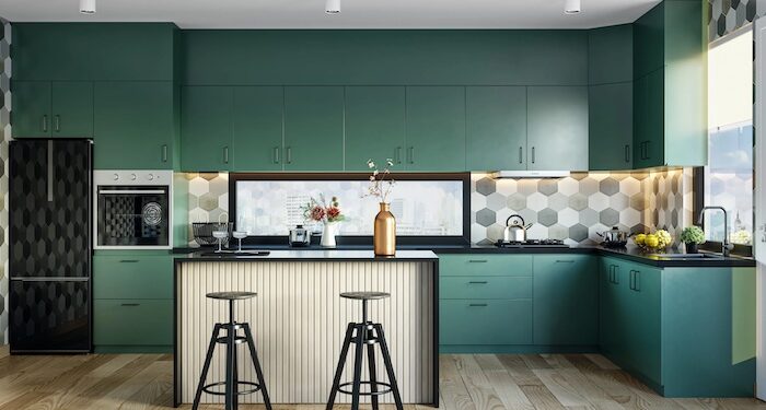 Convenient kitchen pleasant place for the hostess